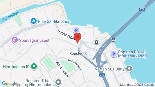Bostadsrätter till salu i Gärdet/Djurgården - kort over placeringen