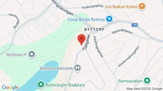 Bostadsrätter till salu i Borås - kort over placeringen