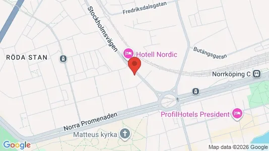 Bostadsrätter till salu i Norrköping - kort over placeringen