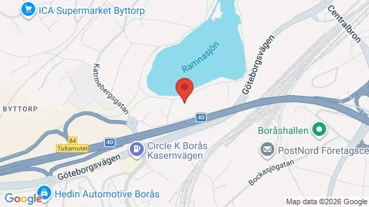 Lägenheter till salu i Borås - kort over placeringen