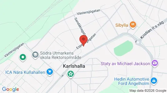 Lägenheter till salu i Ängelholm - kort over placeringen