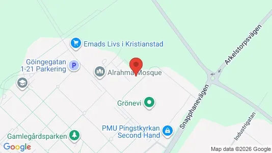 Lägenheter att hyra i Kristianstad - kort over placeringen
