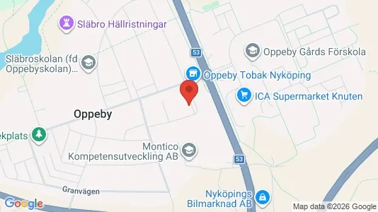 Lägenheter att hyra i Nyköping - kort over placeringen