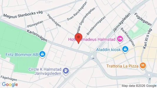 Lägenheter att hyra i Halmstad - kort over placeringen