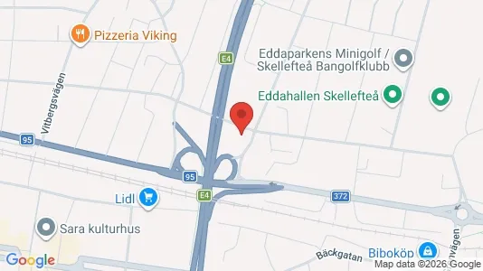 Bostadsrätter till salu i Skellefteå - kort over placeringen
