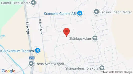 Bostadsrätter till salu i Trosa - kort over placeringen