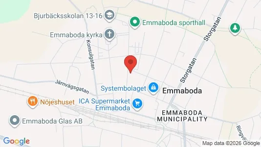Lägenheter att hyra i Emmaboda - kort over placeringen