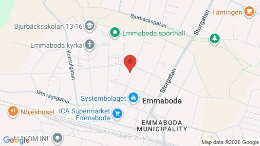 Lägenheter att hyra i Emmaboda - kort over placeringen