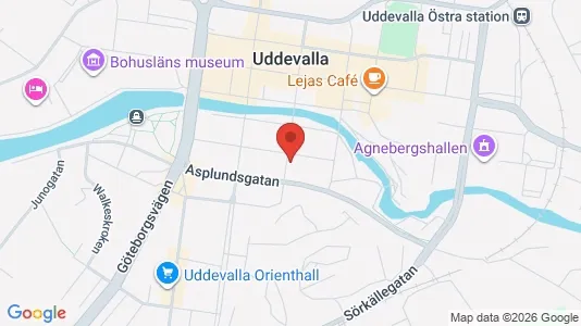 Lägenheter till salu i Uddevalla - kort over placeringen