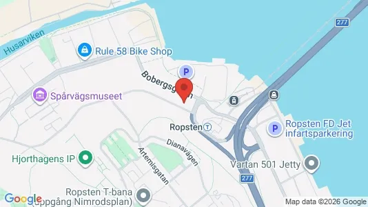 Bostadsrätter till salu i Gärdet/Djurgården - kort over placeringen