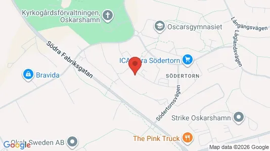Lägenheter till salu i Oskarshamn - kort over placeringen