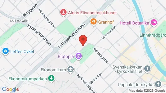 Lägenheter till salu i Uppsala - kort over placeringen