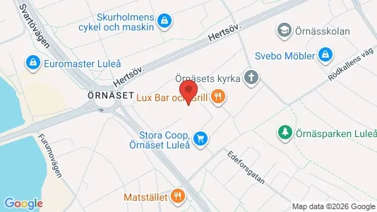 Lägenheter till salu i Luleå - kort over placeringen