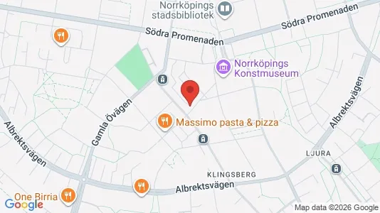 Bostadsrätter till salu i Norrköping - kort over placeringen