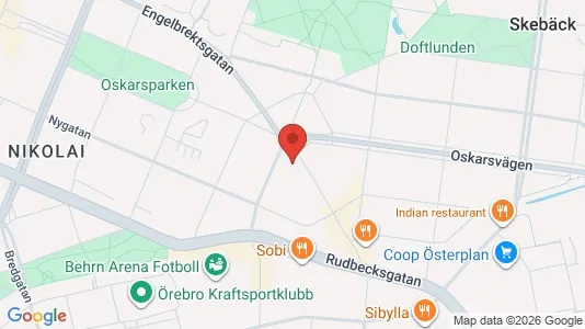 Bostadsrätter till salu i Örebro - kort over placeringen
