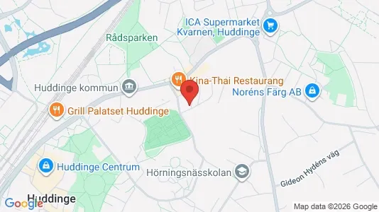 Lägenheter till salu i Huddinge - kort over placeringen