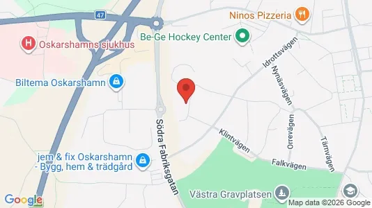 Lägenheter till salu i Oskarshamn - kort over placeringen