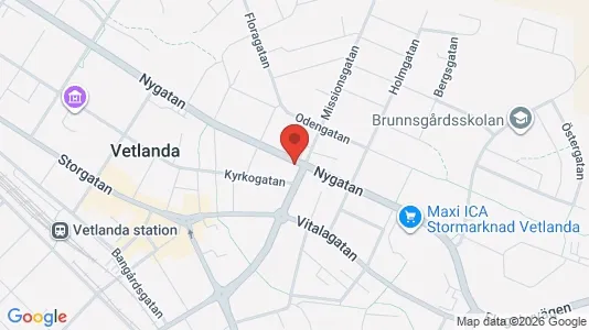 Lägenheter att hyra i Vetlanda - kort over placeringen
