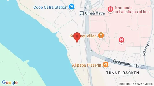 Lägenheter till salu i Umeå - kort over placeringen