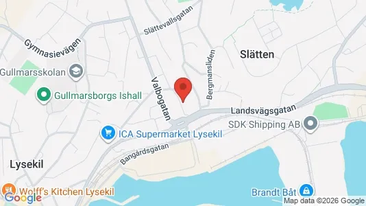Lägenheter att hyra i Lysekil - kort over placeringen