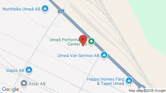 Lägenheter att hyra i Umeå - kort over placeringen