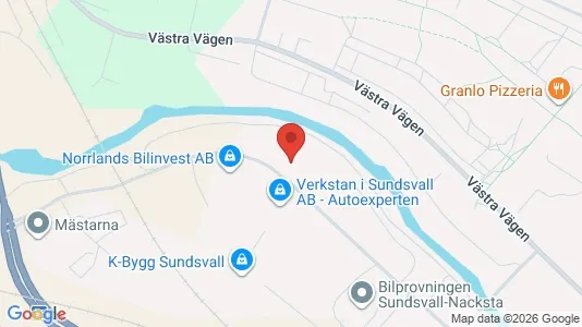 Lägenheter att hyra i Sundsvall - kort over placeringen