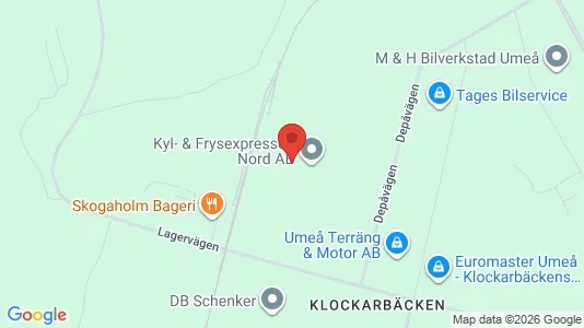 Lägenheter att hyra i Umeå - kort over placeringen