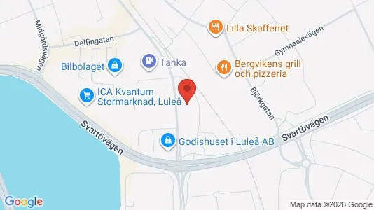 Lägenheter att hyra i Luleå - kort over placeringen