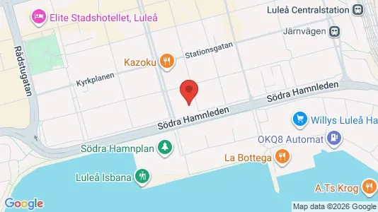 Lägenheter att hyra i Luleå - kort over placeringen