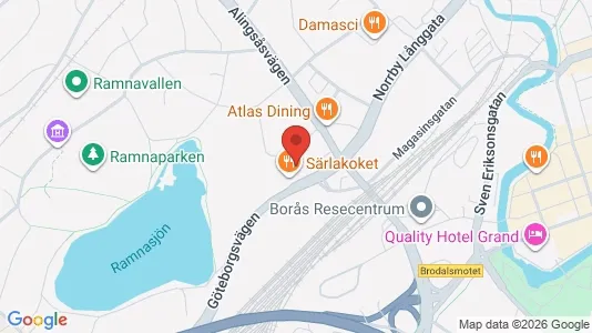 Lägenheter att hyra i Borås - kort over placeringen