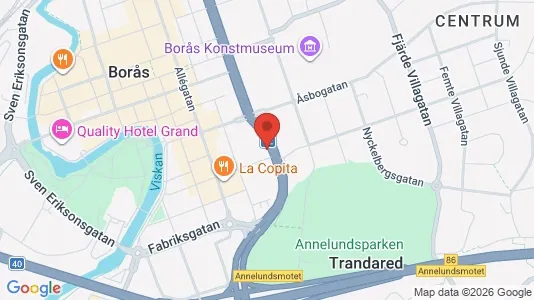 Lägenheter att hyra i Borås - kort over placeringen