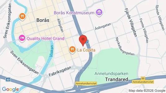 Lägenheter att hyra i Borås - kort over placeringen
