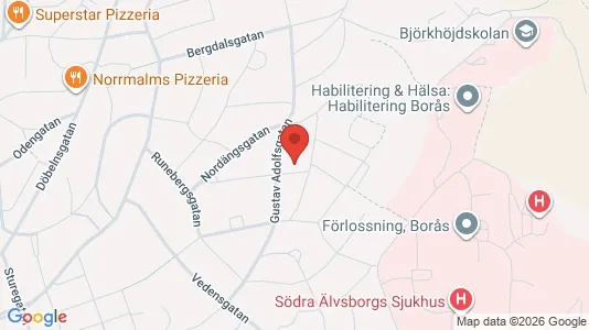Lägenheter att hyra i Borås - kort over placeringen