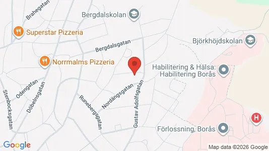 Lägenheter att hyra i Borås - kort over placeringen