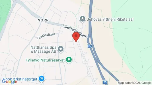 Bostadsrätter till salu i Växjö - kort over placeringen
