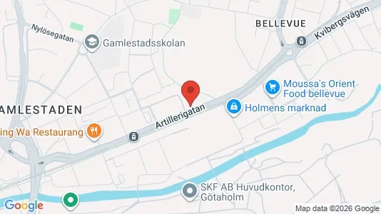 Bostadsrätter till salu i Göteborg Östra - kort over placeringen