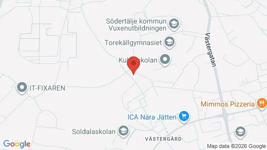 Bostadsrätter till salu i Södertälje - kort over placeringen