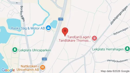 Lägenheter till salu i Ulricehamn - kort over placeringen