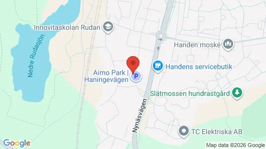 Lägenheter att hyra i Haninge - kort over placeringen