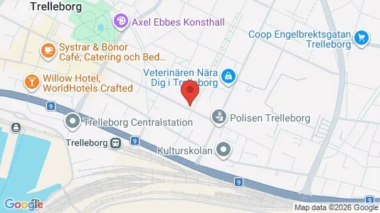Bostadsrätter till salu i Trelleborg - kort over placeringen