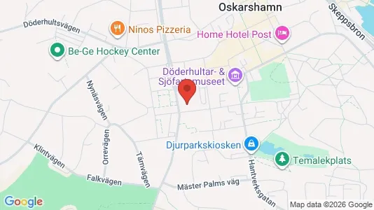 Bostadsrätter till salu i Oskarshamn - kort over placeringen