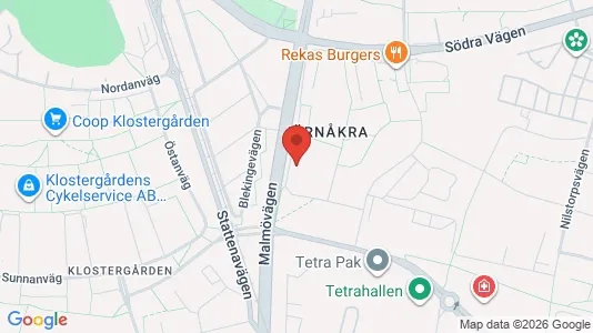 Bostadsrätter till salu i Lund - kort over placeringen