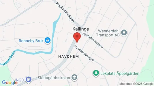Bostadsrätter till salu i Ronneby - kort over placeringen