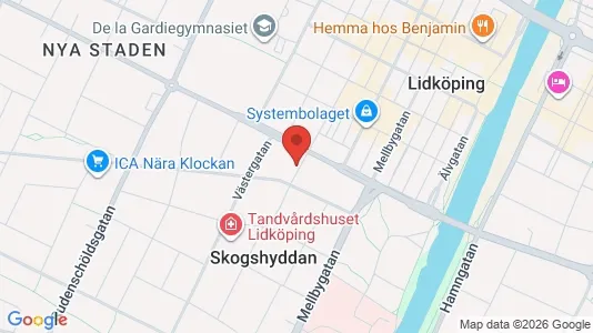 Bostadsrätter till salu i Lidköping - kort over placeringen