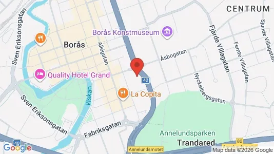 Lägenheter till salu i Borås - kort over placeringen