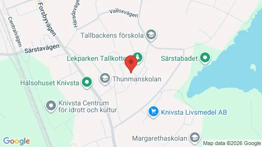 Bostadsrätter till salu i Knivsta - kort over placeringen