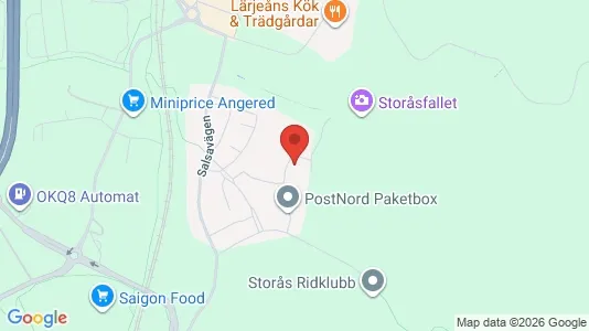 Bostadsrätter till salu i Angered - kort over placeringen