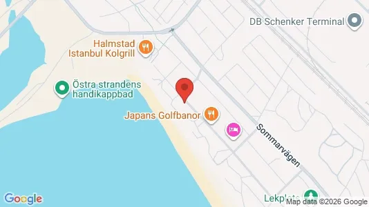 Lägenheter till salu i Halmstad - kort over placeringen