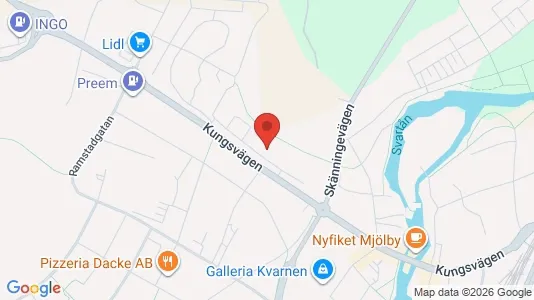 Bostadsrätter till salu i Mjölby - kort over placeringen