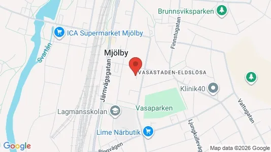 Bostadsrätter till salu i Mjölby - kort over placeringen